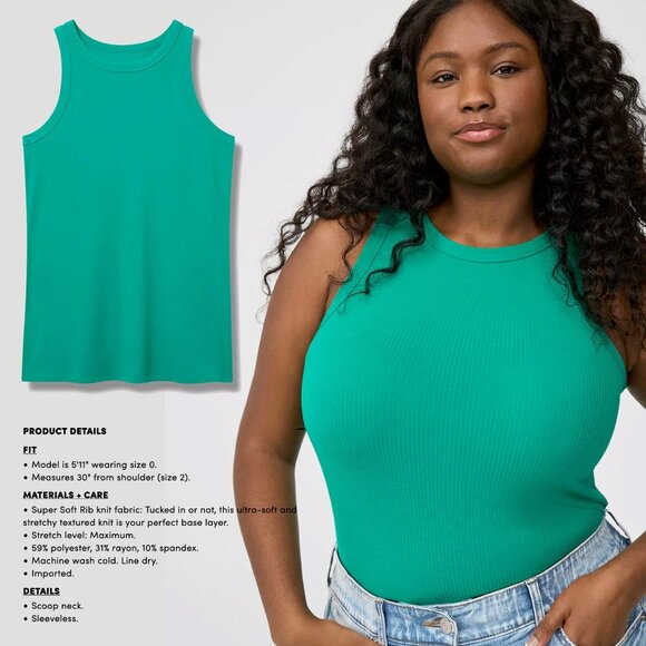 TORRID Ribbed High Neck Tank Top - NWT - Picture 2 of 3